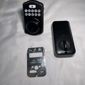 Defiant Aged Bronze Electronic Deadbolt 1007756877 Incomplete for Parts